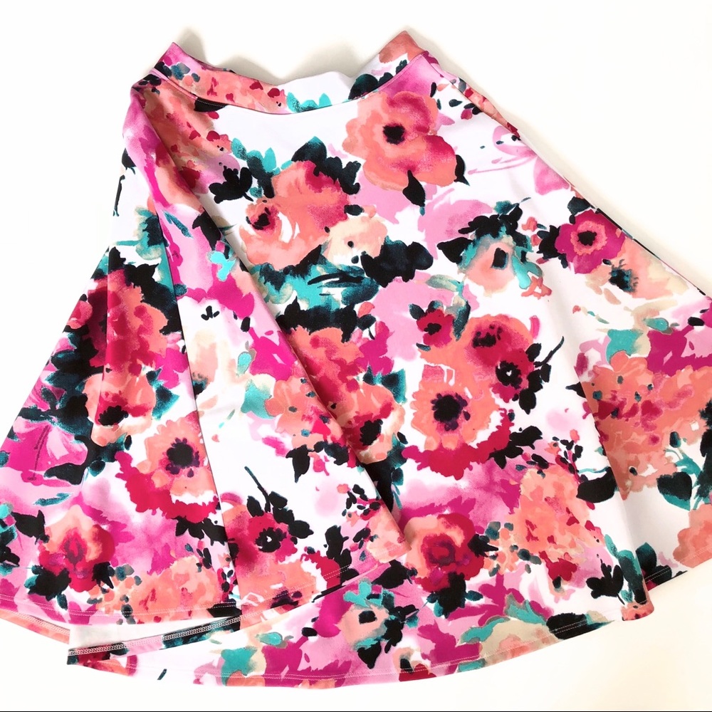 Lara fashion floral midi skirt